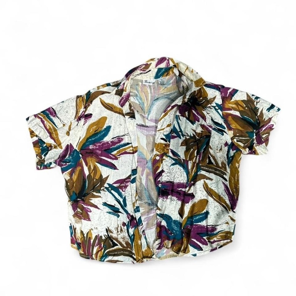 Women's retro AOP button up by Thumbs Up size medium